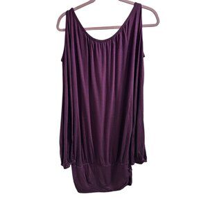 🍒 2/$20 🍒 Purple Cold Shoulder Long Sleeve Top XL
